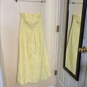 H&M Yellow Midi Dress